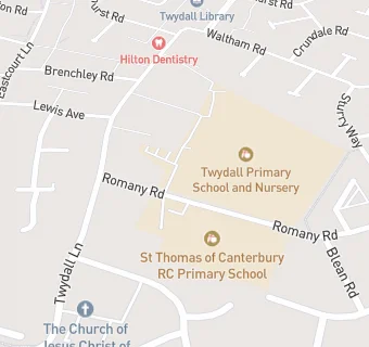 map for Twydall Junior School