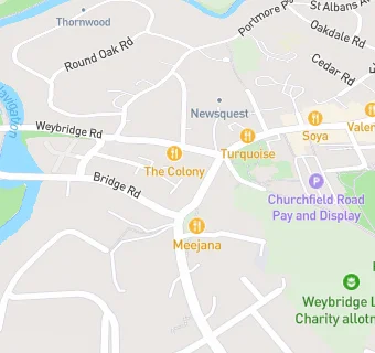 map for Weybridge Conservative Club