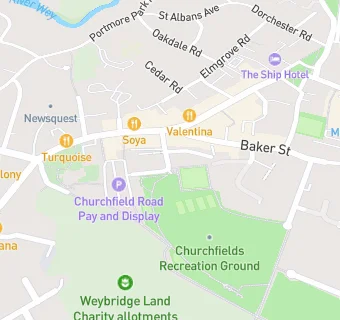 map for Churchfield House Day Nursery