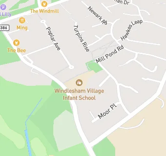 map for Windlesham Village Infant School