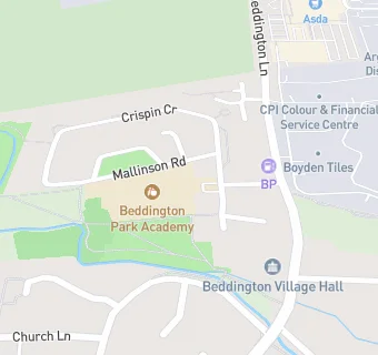 map for Beddington Park Primary School