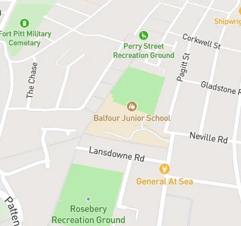 map for Balfour Junior School