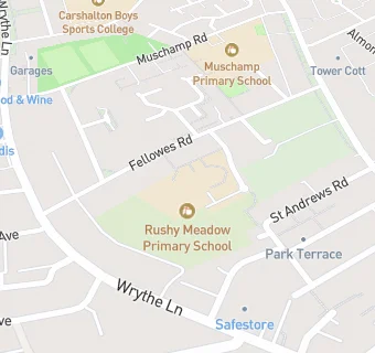 map for Rushy Meadow Primary School