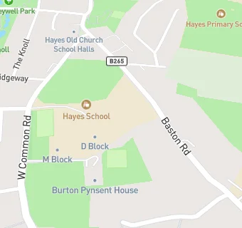 map for Hayes School