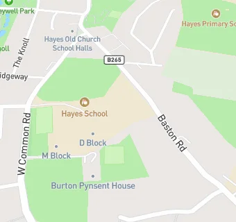 map for Hayes School