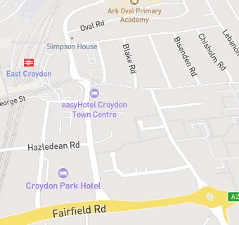 map for East Croydon United Reformed Church