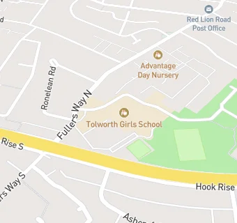 map for Tolworth Girls' School and Sixth Form