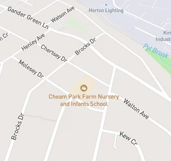 map for Cheam Park Farm Infants' School