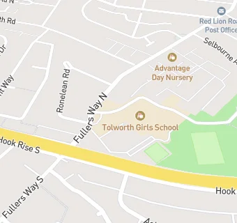 map for Tolworth Girls' School and Centre for Continuing Education