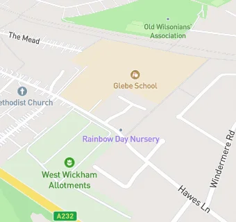 map for Rainbow Day Nursery