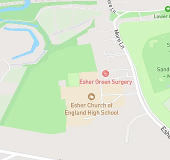 map for Esher CofE High School