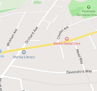 map for Shirley Medical Centre