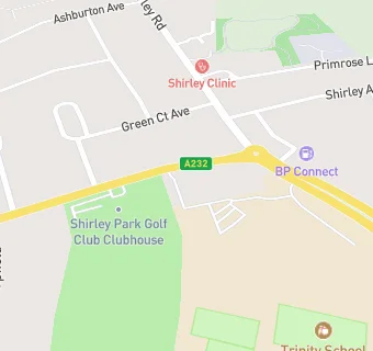 map for The Halfway Hut At Shirley Park Golf Club