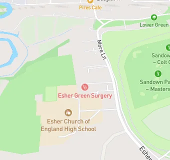 map for Esher Green Surgery