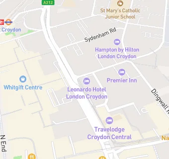 map for Leonardo Hotel London Croydon