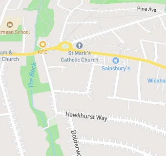 map for Wickham Park Surgery