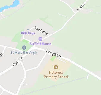 map for Holywell Primary School