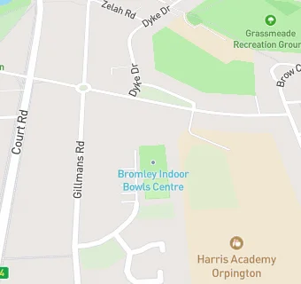 map for Bromley Indoor Bowls Centre