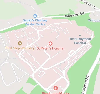 map for St Peter's NICU Milk Bank