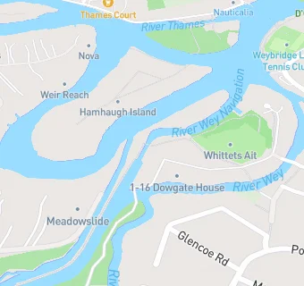 map for Weybridge Rowing Club