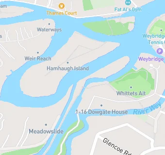 map for Weybridge Rowing Club