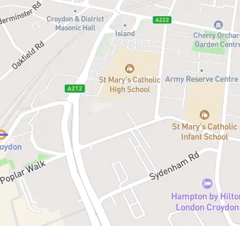 map for Selhurst Girls' High School