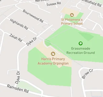 map for Hillside Primary School