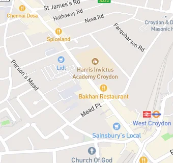 map for West Croydon Methodist Church Drop In And Community Centre