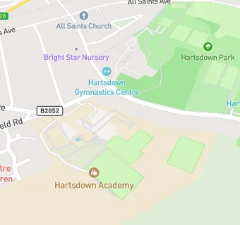 map for Hartsdown Academy