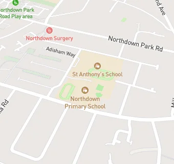 map for Northdown Primary School