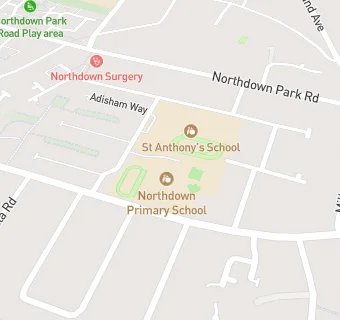 map for Northdown CP School Main Kitchen