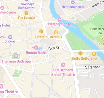 map for Sally Lunn's Historic Eating House