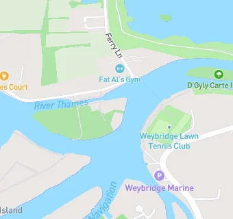 map for Weybridge Mariners Club