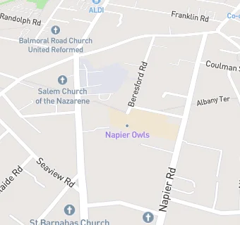 map for Napier Community Primary and Nursery Academy