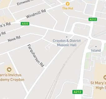 map for Croydon & District Masonic Hall