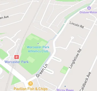 map for Worcester Park Athletic Club