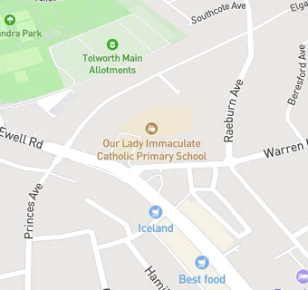 map for Mydentist, Ewell Road, Surbiton