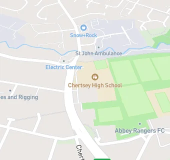 map for Chertsey High School