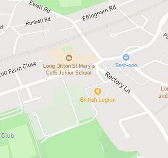 map for Long Ditton Cricket Club