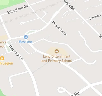 map for Long Ditton Infant and Nursery School