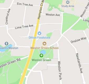 map for Weston Green Preparatory School