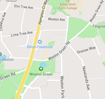 map for Weston Green School