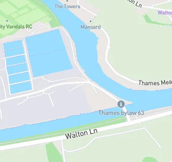 map for Weybridge Vandals RFC & CC