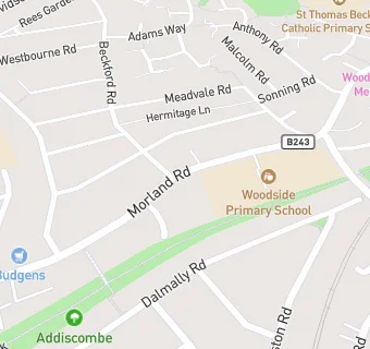 map for Woodside Primary School and Children's Centre