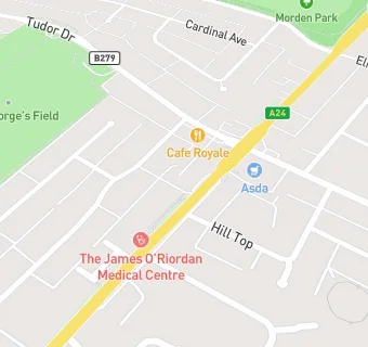 map for The James O'Riordan Medical Centre