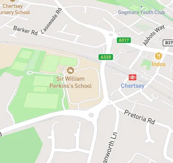 map for Sir William Perkins's School