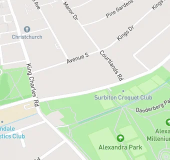 map for Surbiton Croquet Club