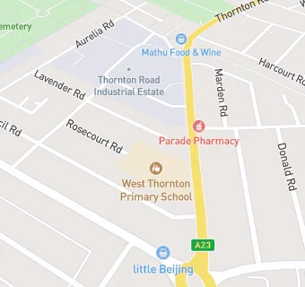 map for West Thornton Primary Academy