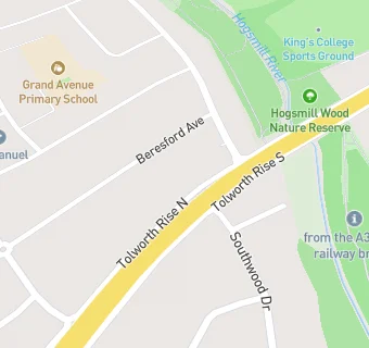 map for Tolworth Rise Practice