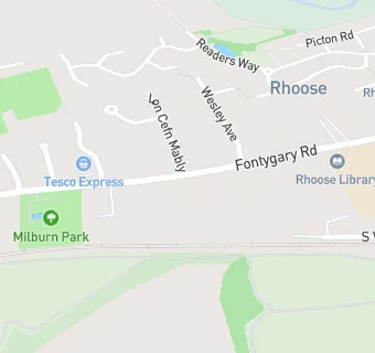 map for Rhoose Village Stores